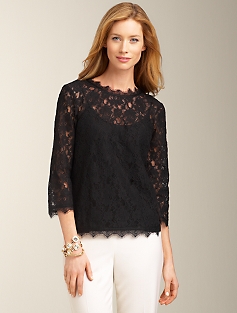 talbots black lace top – NYCupcake's Musings